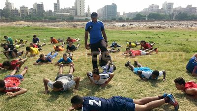 بالصور.. تدريبات بدنية لشباب «النصر» استعدادًا لدوري القاهرة