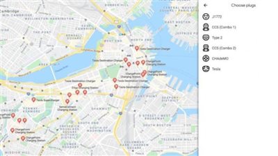 محطات شحن السيارات الكهربائية تتوفر على خرائط جوجل