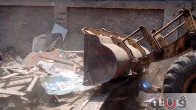 بالصور.. إزالة التعديات على أرض البحوث الزراعية بشبرا الخيمة