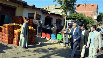 غضب محافظ القليوبية بسبب أكوام القمامة والأغنام بـ 