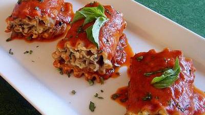 لازانيا المأكولات البحرية غذاء الإجازات للمرأة العاملة