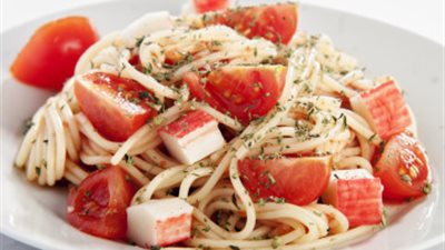 مكرونة بالكابوريا والريحان من مطبخ داليا شبانة