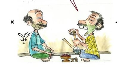 الحوت الأزرق في كاريكاتير 