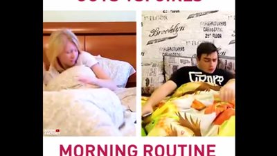 بالفيديو.. أقوى سخرية من روتين الشاب والفتاة بعد الاستيقاظ