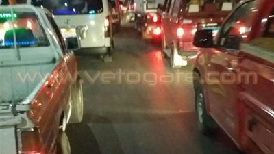 بالصور.. تكدس مروري بطريق «مصر - إسكندرية» الزراعي