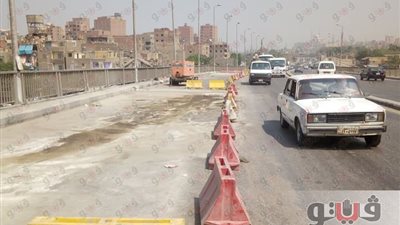 بالصور.. بدء ترميم كوبري التونسي بجنوب القاهرة
