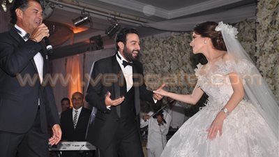 بالصور.. راغب علامة نجم حفل زفاف أحمد الحفني وزينة شبانة