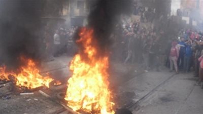 توقف قطارات بالمنيا لإشعال النيران على شريط السكة الحديد