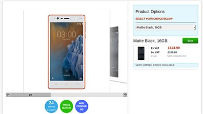طرح «نوكيا 3» في أسواق بريطانيا مقابل 120 جنيها إسترلينيا