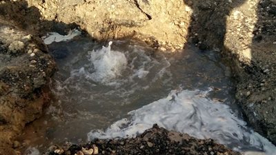 انفجار ماسورة غاز في دمياط (صور)