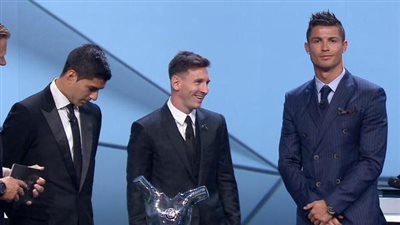 «ميسي»: سعيد بالجائزة وأشكر زملائي ببرشلونة