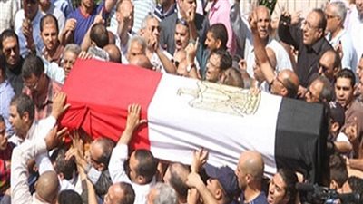 المنيا تستقبل جثماني اثنين من شهداء حادث البدرشين الإرهابي