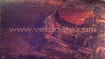 بالصور.. إصابة شخصين في حادث اصطدام سيارتين ملاكى أعلى دائرى مسطرد