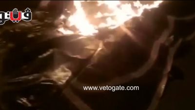 لحظات حل وحرق علم «ألتراس الإسماعيلي» ( فيديو)