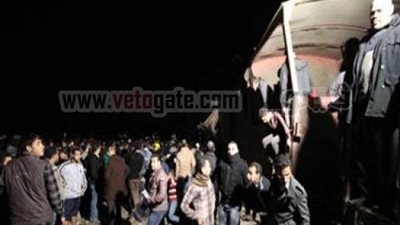 إصابة 5 أشخاص فى اصطدام قطار بسيارة نقل بالإسماعلية