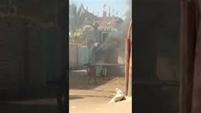 احتراق محول بسبب الحر في كفر أبو مسلم بالشرقية (فيديو)