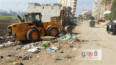 رفع 40 طن قمامة من قرية ميت عنتر بالدقهلية