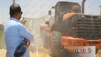 بالصور.. حملة لإزالة التعديات على أراضي الري بالأقصر