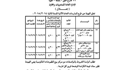 مناقصات الهيئة العامة لشئون المطابع الأميرية