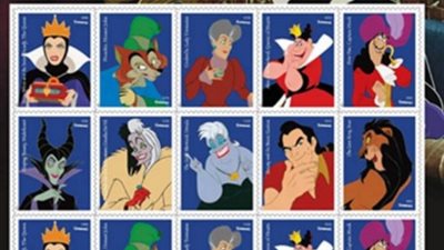 هيئة البريد بالولايات المتحدة تصدر طوابع بريدية لشخصيات أشرار ديزني