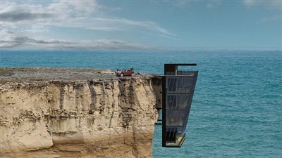 بالصور.. منزل معلق في الهواء فوق المحيط الهندي