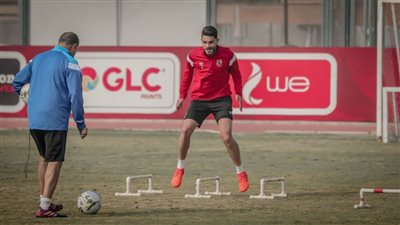 ياسر إبراهيم يشارك في مران الأهلي الجماعي