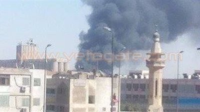 مدير أمن القليوبية يتفقد موقع حريق مصنع شبرا الخيمة