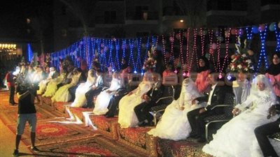 بالفيديو والصور.. حفل زواج جماعى لـ16 عروسًا يتيمة بالغردقة