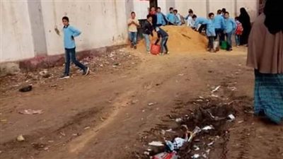 تعليم كفر الشيخ عن صور حمل الطلبة الرمل بإحدى المدارس: معسكر تربية اجتماعية