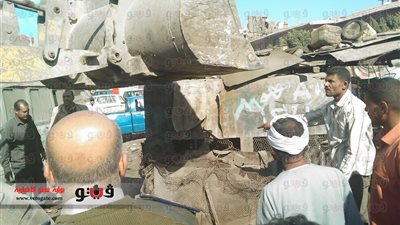 بالصور.. حملة لإزالة التعديات على الأراضي بشبرا الخيمة