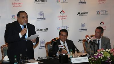 عبد الغفار يشهد توقيع اتفاقية تعاون بين جامعة حلوان و«ماريوت» العالمية