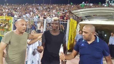 استقبال حافل لـ«بانسيه» في أول مشاركة في تدريبات المصري