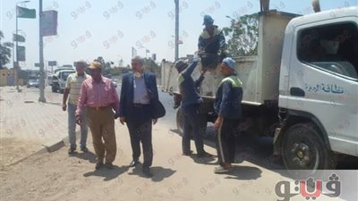 بالصور.. رفع كفاءة النظافة بطريق مصر إسكندرية الصحراوي