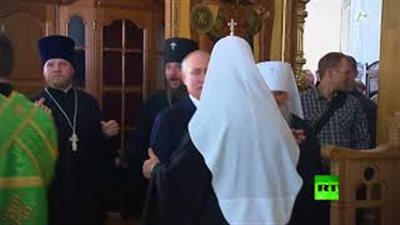 لقطات مصورة لزيارة بوتين لدير «فالام» المقدس (فيديو)