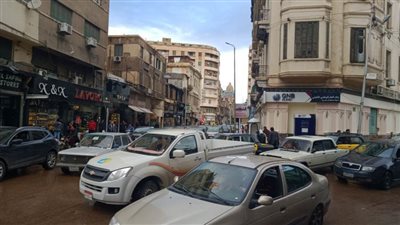 شلل مروري بالإسكندرية بسبب هطول الأمطار
