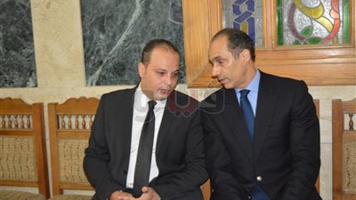 جمال مبارك في عزاء عم تامر عبد المنعم بعمر مكرم (صور)