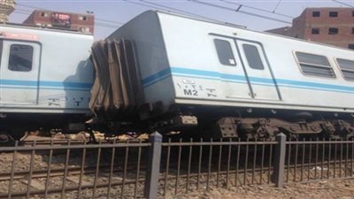 تفريغ كاميرات المراقبة بحادث خروج عربتين عن القضبان بمترو المرج