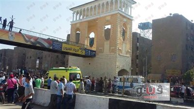 بالصور.. مصرع عامل في حادث تصادم أسفل كوبري السادات ببني سويف