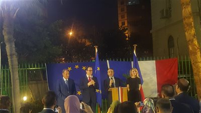 السفير الفرنسي في احتفال القنصلية: تحيا مصر وفرنسا (صور)