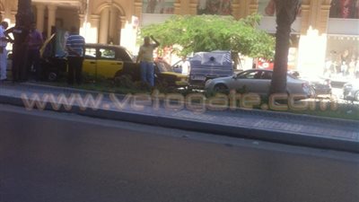 توقف الحركة المرورية بسموحة بسبب حادث تصادم