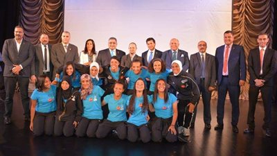 وزير الرياضة بمؤتمر الإعلان عن مشاركة مصر بكأس العالم للأولمبياد النسائية