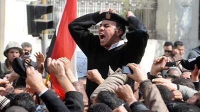 تظاهر أفراد وأمناء شبرا الخيمة ضد 