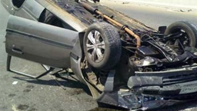 إصابة شخص في انقلاب سيارة ملاكي بمطلع كوبري 6 أكتوبر بمدينة نصر