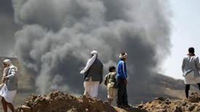قتلى وجرحى من قوات ‫‏التحالف‬ في انفجار بأحد مخازن السلاح شرقي اليمن