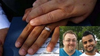 بالصور.. أول سعودي يعلن زواجه من شاب أمريكي