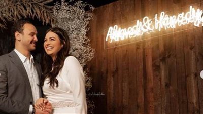 الصور الأولى من خطوبة هنادي مهنا على أحمد خالد صالح