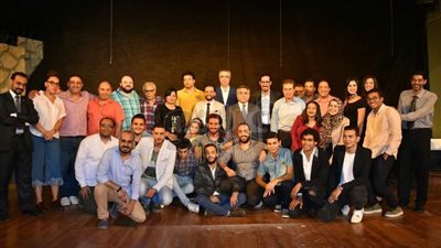 تفاصيل مؤتمر الإعلان عن «حدث في بلاد السعادة» بمسرح السلام (صور)