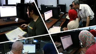 4 أجهزة كمبيوتر لتسجيل رغبات الطلاب بتربية موسيقية حلوان