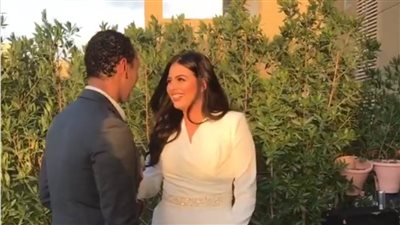 أول فيديو من حفل خطوبة هنادي مهنا وأحمد خالد صالح