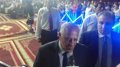 مجدي طلبة وعلاء ميهوب وحسن المستكاوي في عزاء طارق سليم